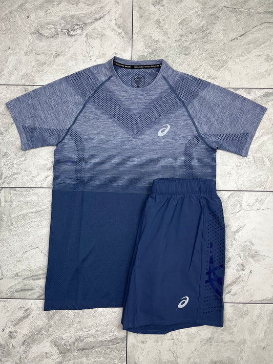 Asics seamless shorts set - Thunder blue