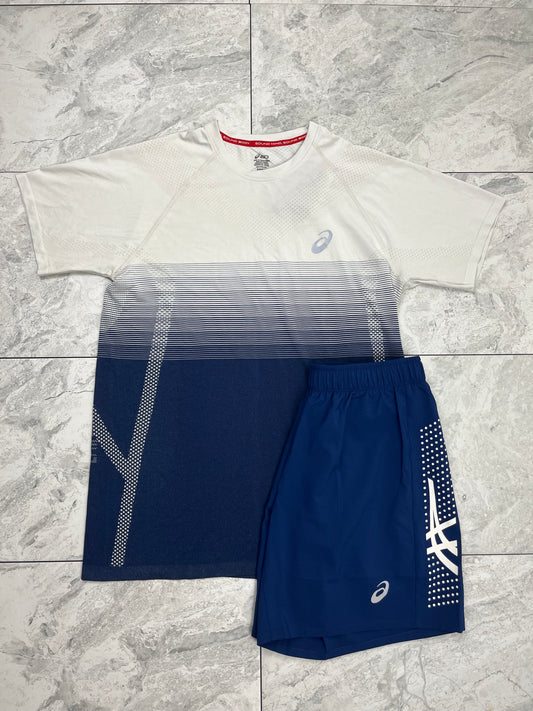 ASICS seamless shorts set - Birch/Blue