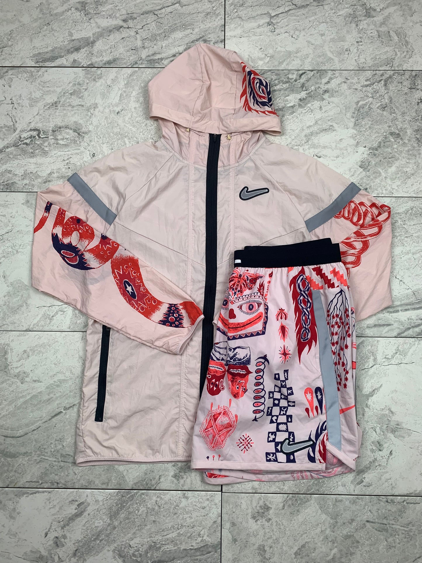 Nike dragon windbreaker set pink