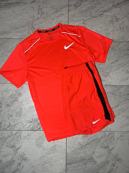 Nike miler set crimson red