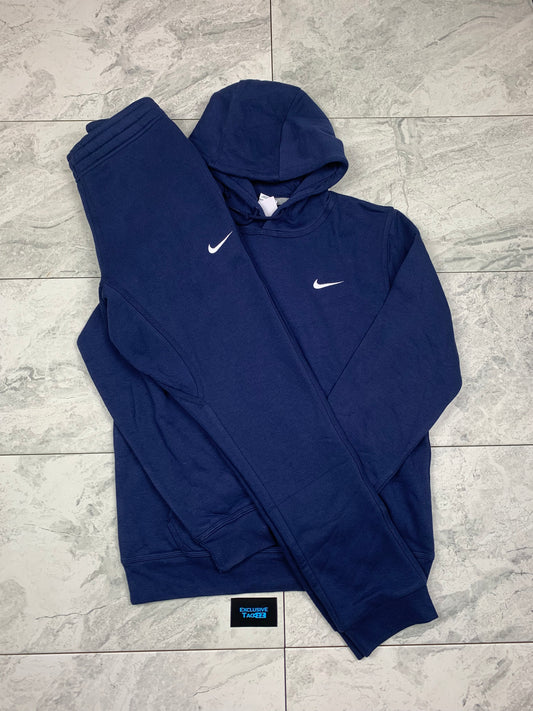 Nike club fleece tracksuit navy